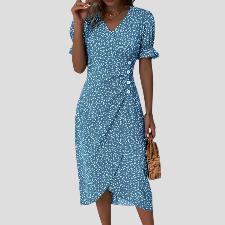 Robe midi fleurie élégante pour femme
