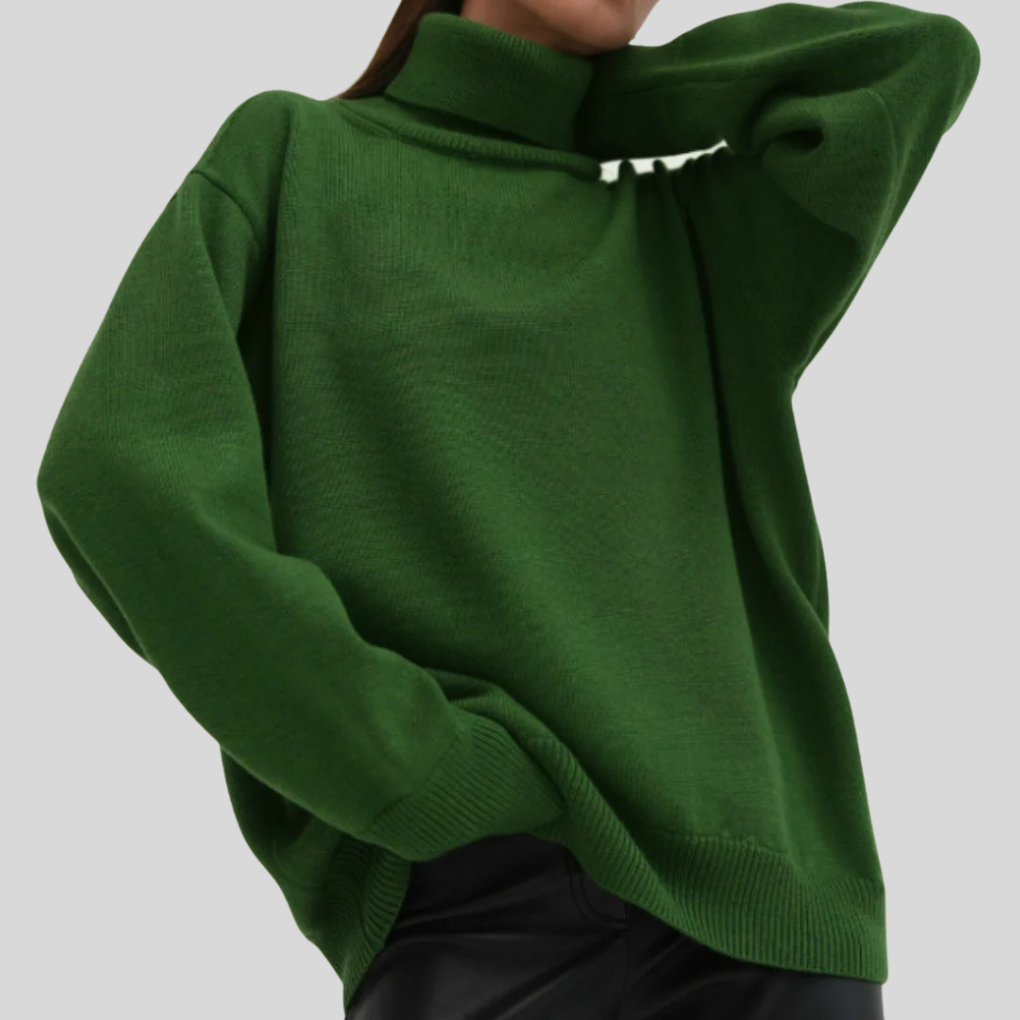 Pull à col roulé moderne pour femme