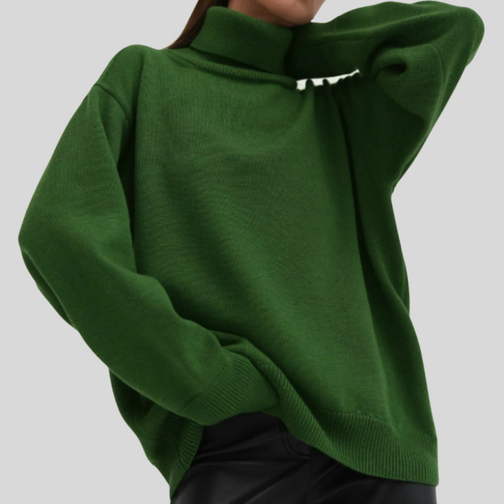 Pull à col roulé moderne pour femme