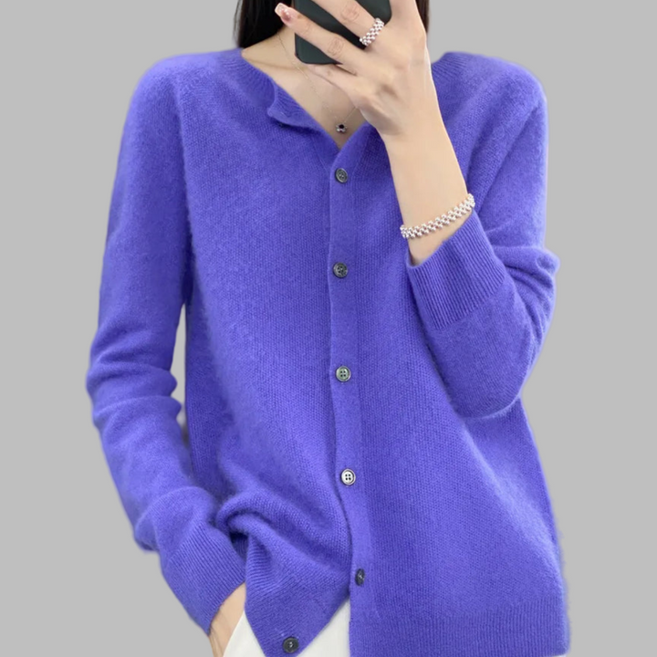 Cardigan à col rond pour femme