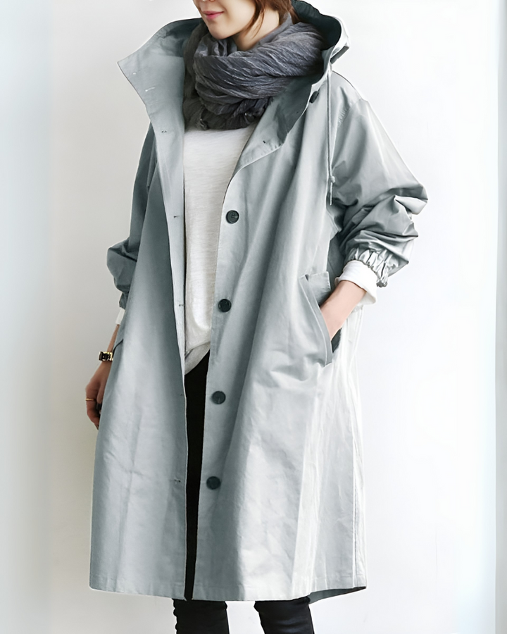 Trench-coat classique à capuche