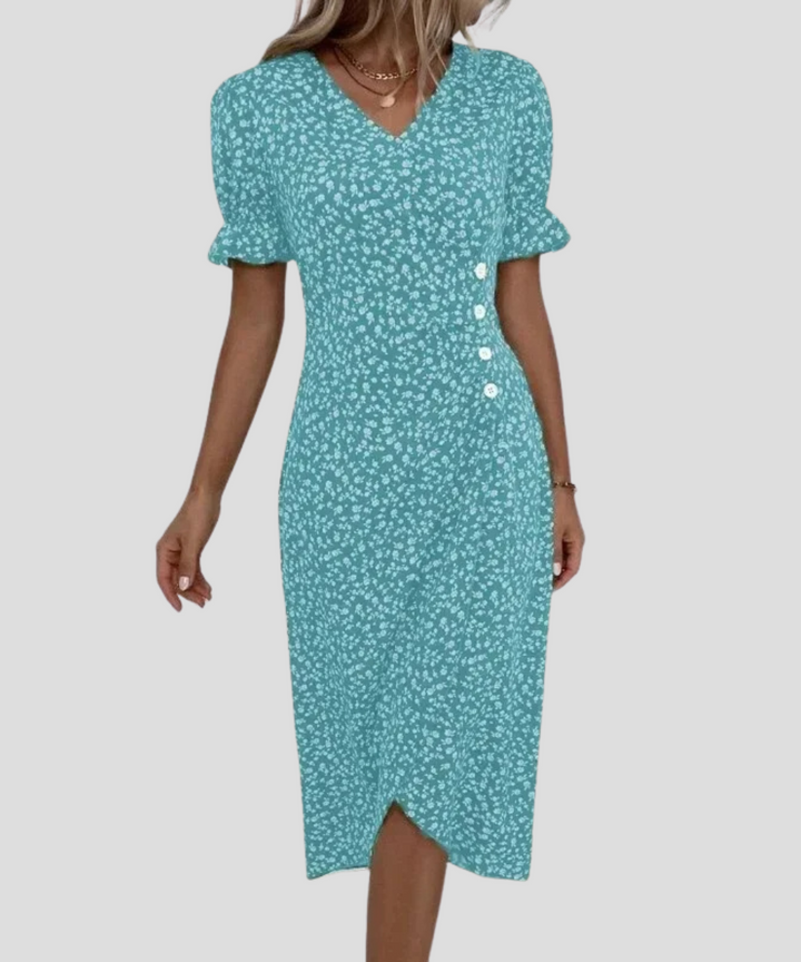 Robe midi fleurie élégante pour femme