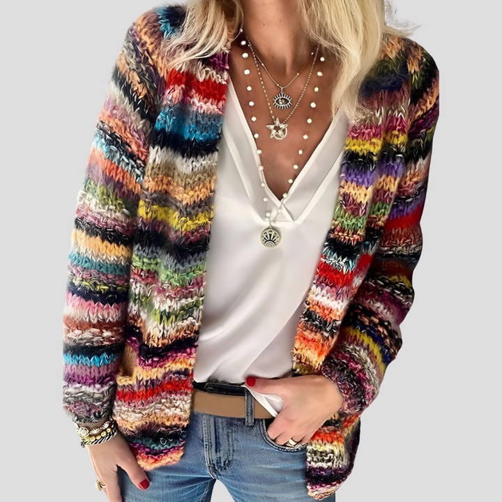 Cardigan coloré tricoté
