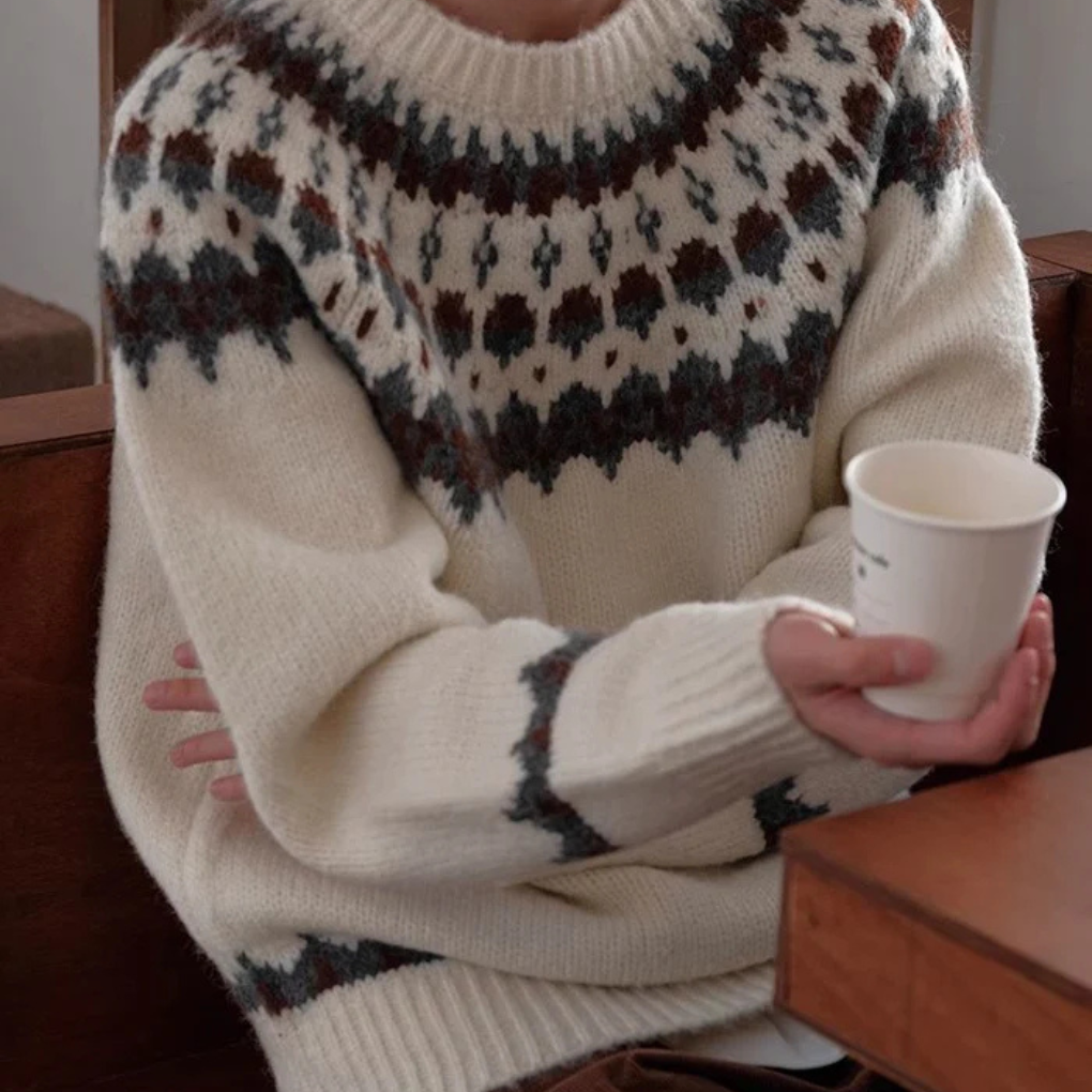 Pull ras du cou vintage pour homme – Style rétro