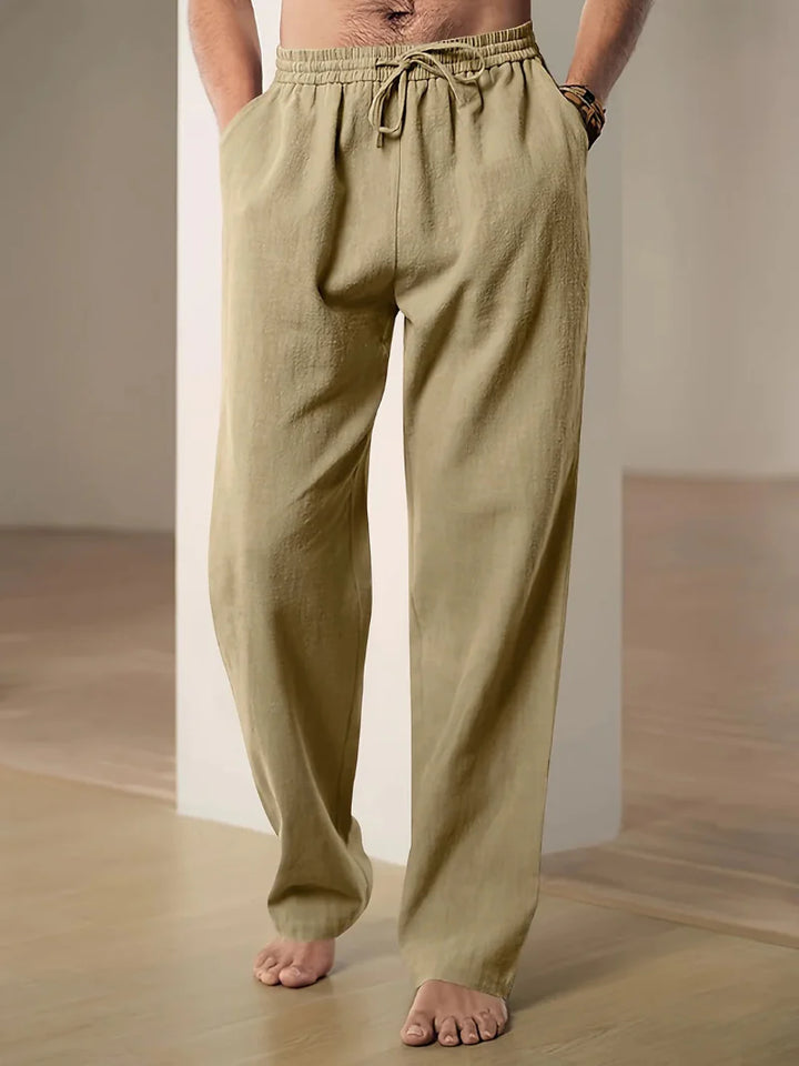 Pantalon décontracté à cordon de serrage pour homme