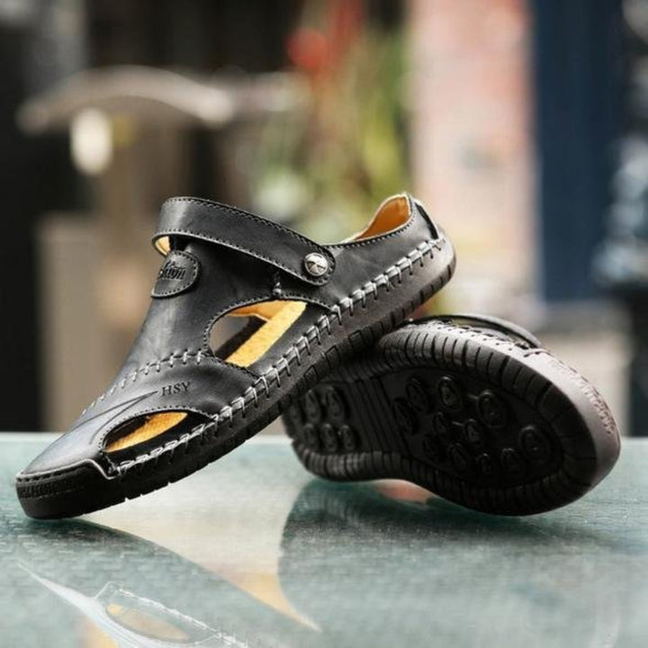 Sandales en cuir respirant pour hommes