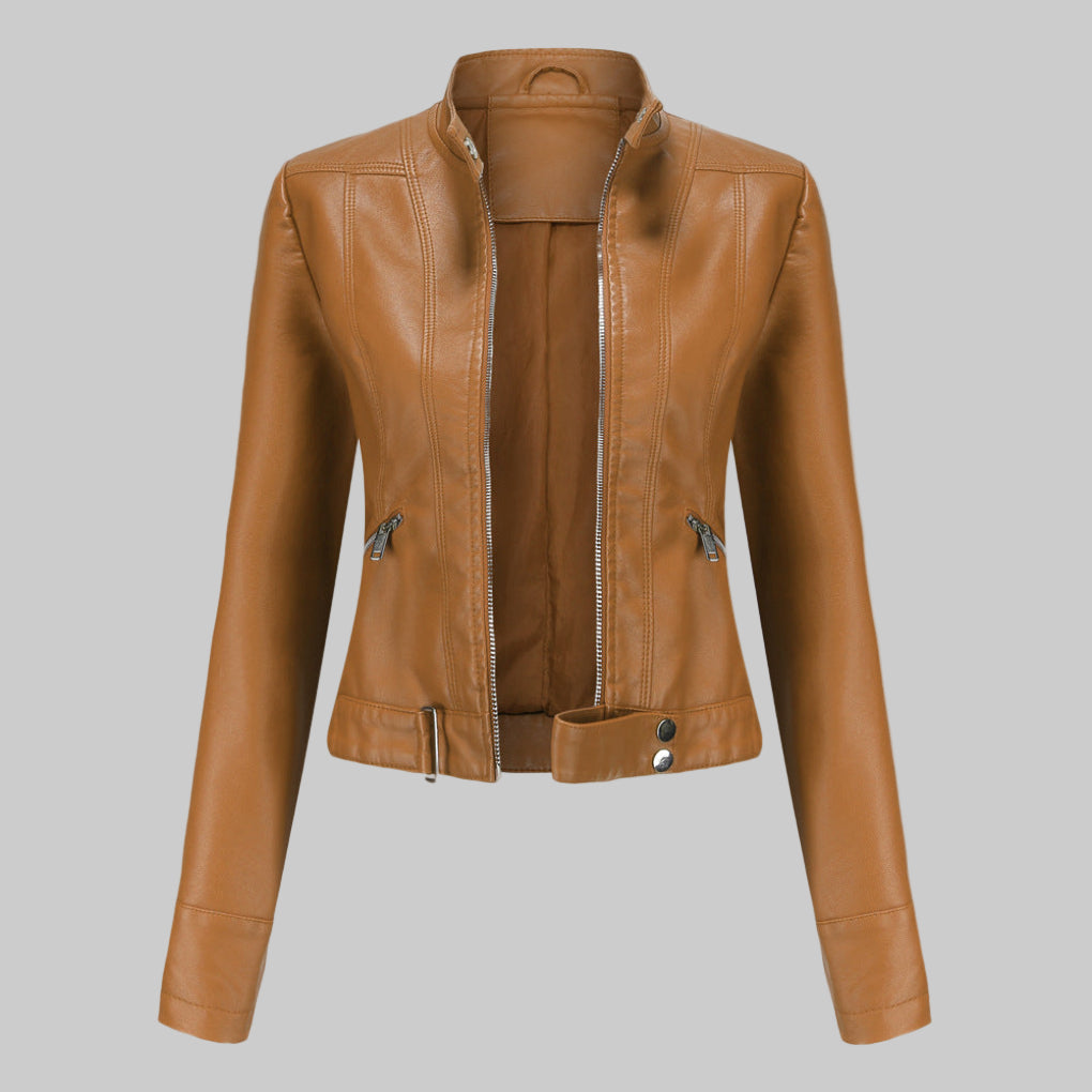 Veste en cuir pour femme