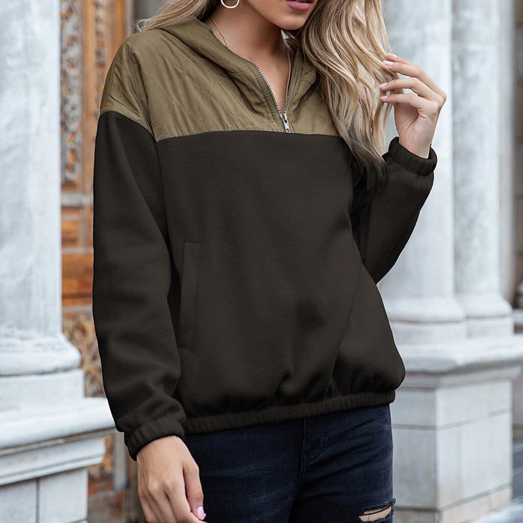 Flo - Sweat à capuche bicolore à la mode