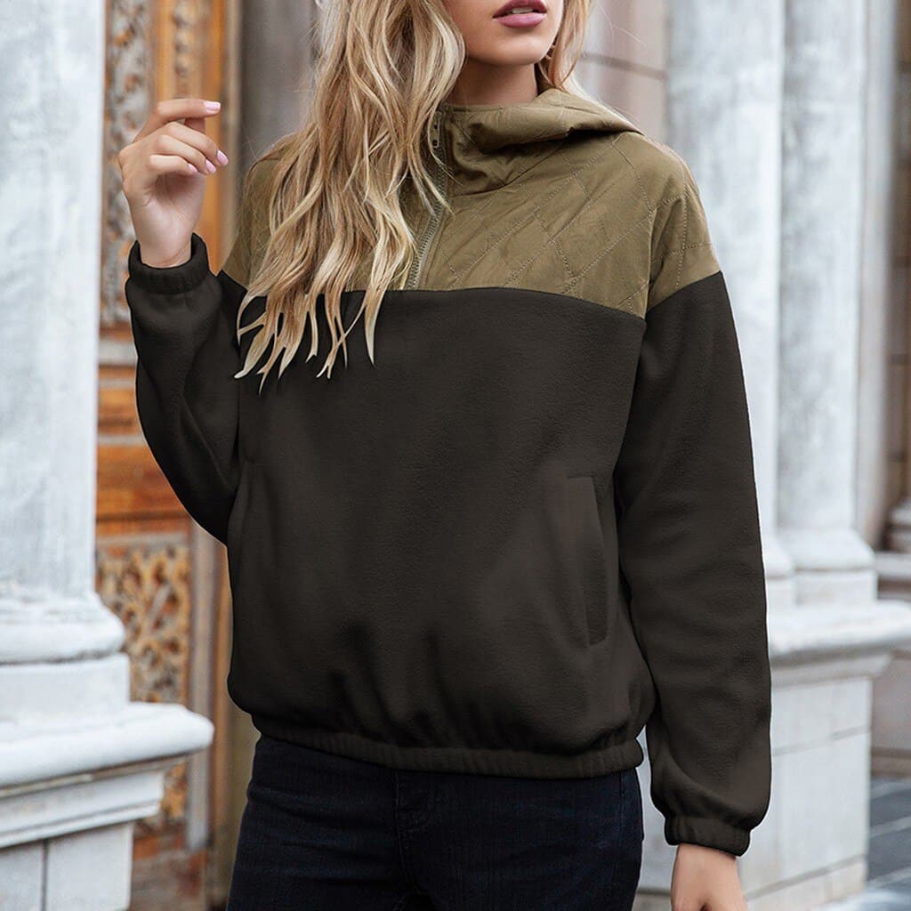 Flo - Sweat à capuche bicolore à la mode