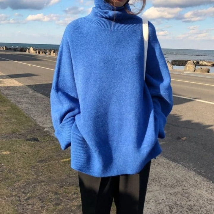 Ciera - Pull oversized à col roulé pour femme