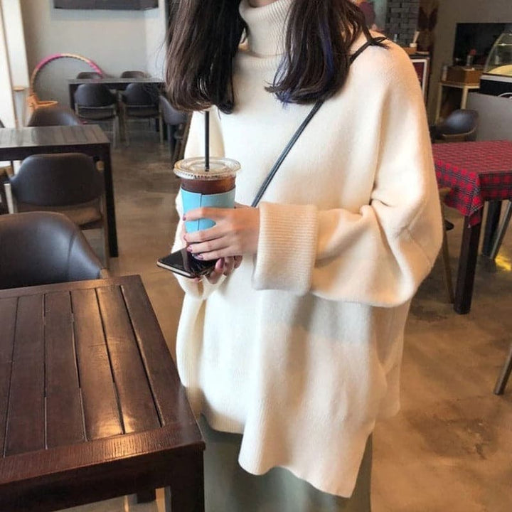 Ciera - Pull oversized à col roulé pour femme