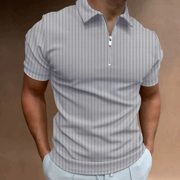 Polo Muscle Fit pour homme avec fermeture éclair