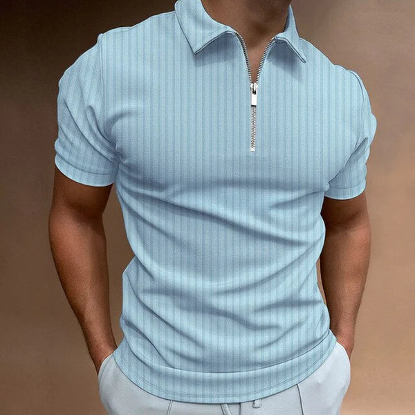 Polo Muscle Fit pour homme avec fermeture éclair