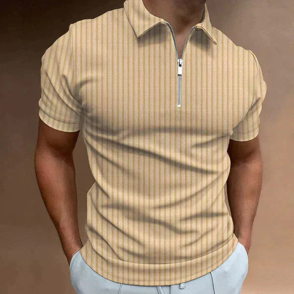 Polo Muscle Fit pour homme avec fermeture éclair
