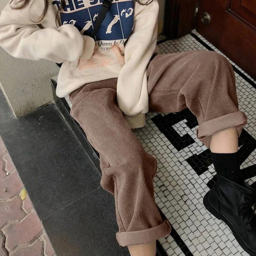 Pantalon en velours côtelé pour femme