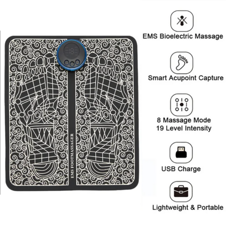 Coussin de massage des pieds EMS relaxant : Soulagement et détente au quotidien