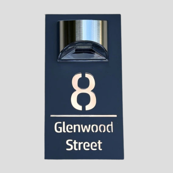 Plaque d'immatriculation de maison solaire