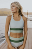 Ensemble de bikini à dos coupé colorblock
