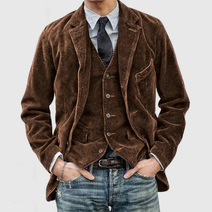 Ensemble blazer et gilet vintage élégant