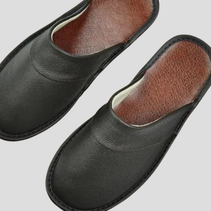Chaussons en cuir pour hommes
