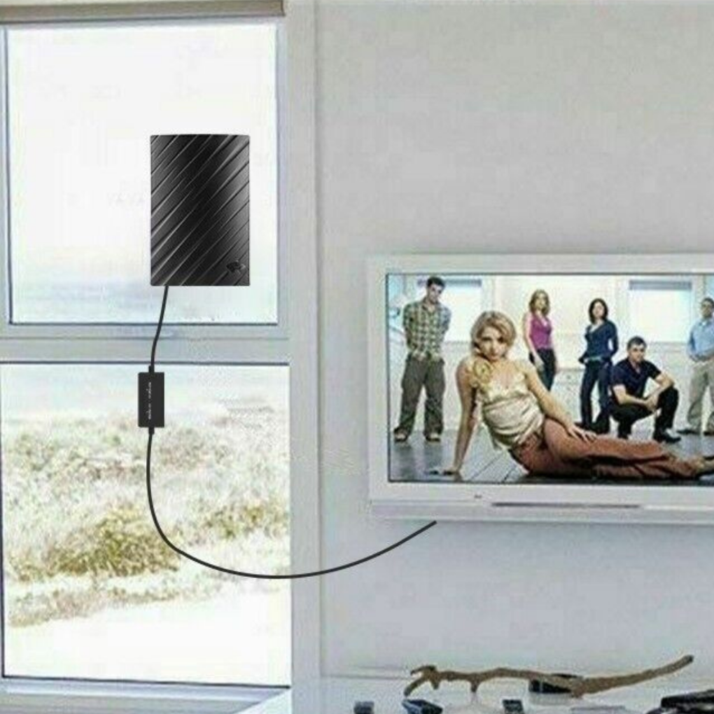 Antenne numérique HDTV 4K d'intérieur longue portée