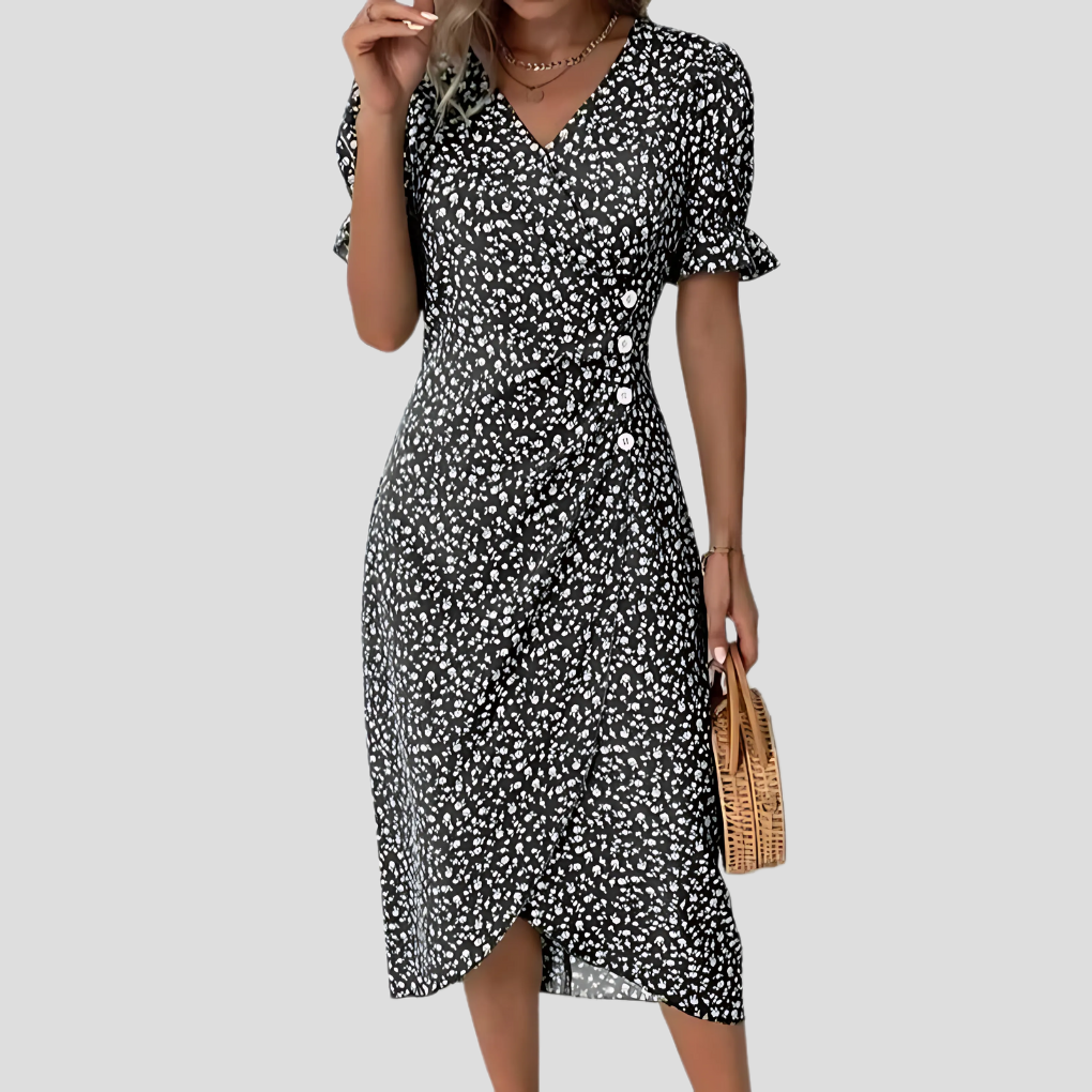 Robe midi fleurie élégante pour femme