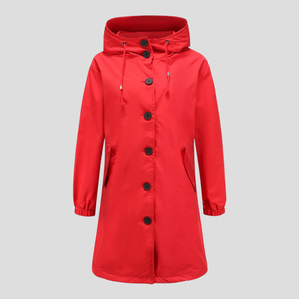 Veste de pluie imperméable à capuche pour femme