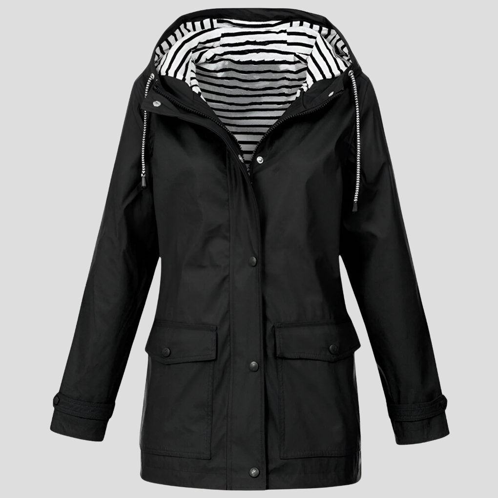 Veste à capuche imperméable et coupe-vent pour femme