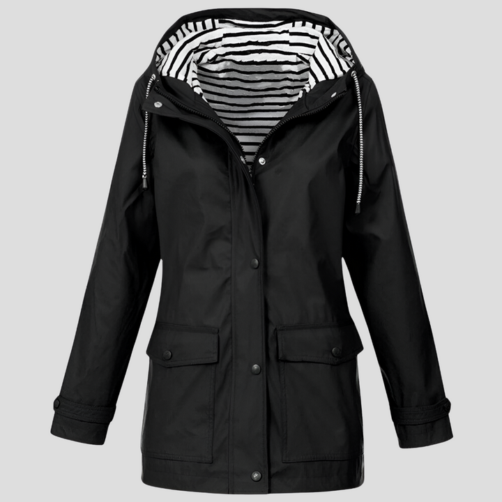 Veste à capuche imperméable et coupe-vent pour femme
