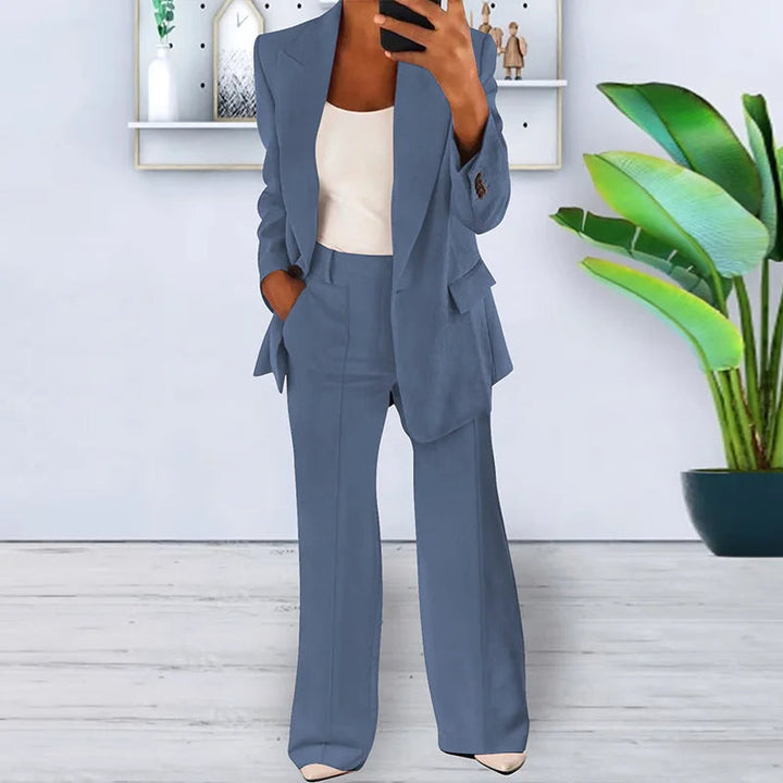 Tailleur-pantalon pour femme avec pantalon large