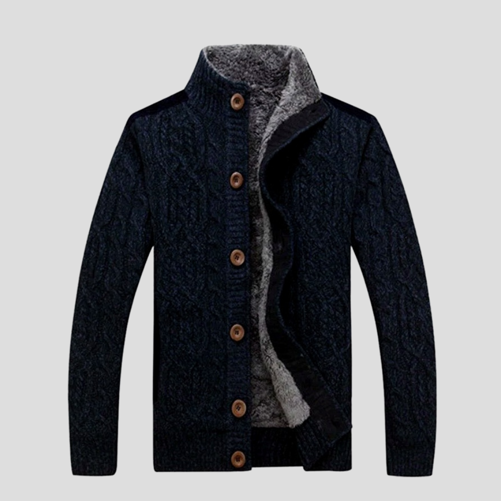 Veste en tricot pour homme – Doublure en peluche