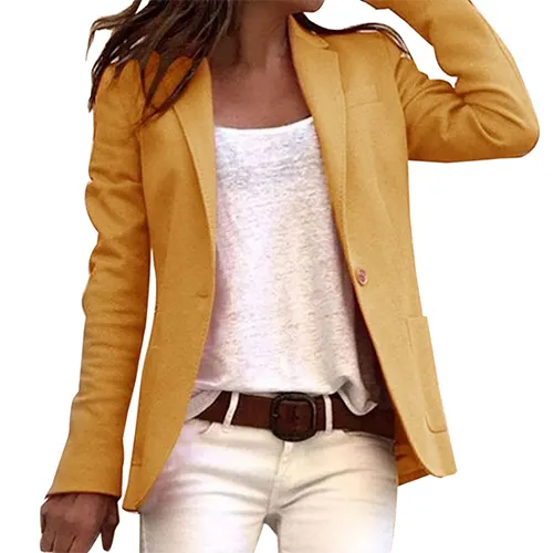 Blazer Décontracté à Manches Longues pour Femmes