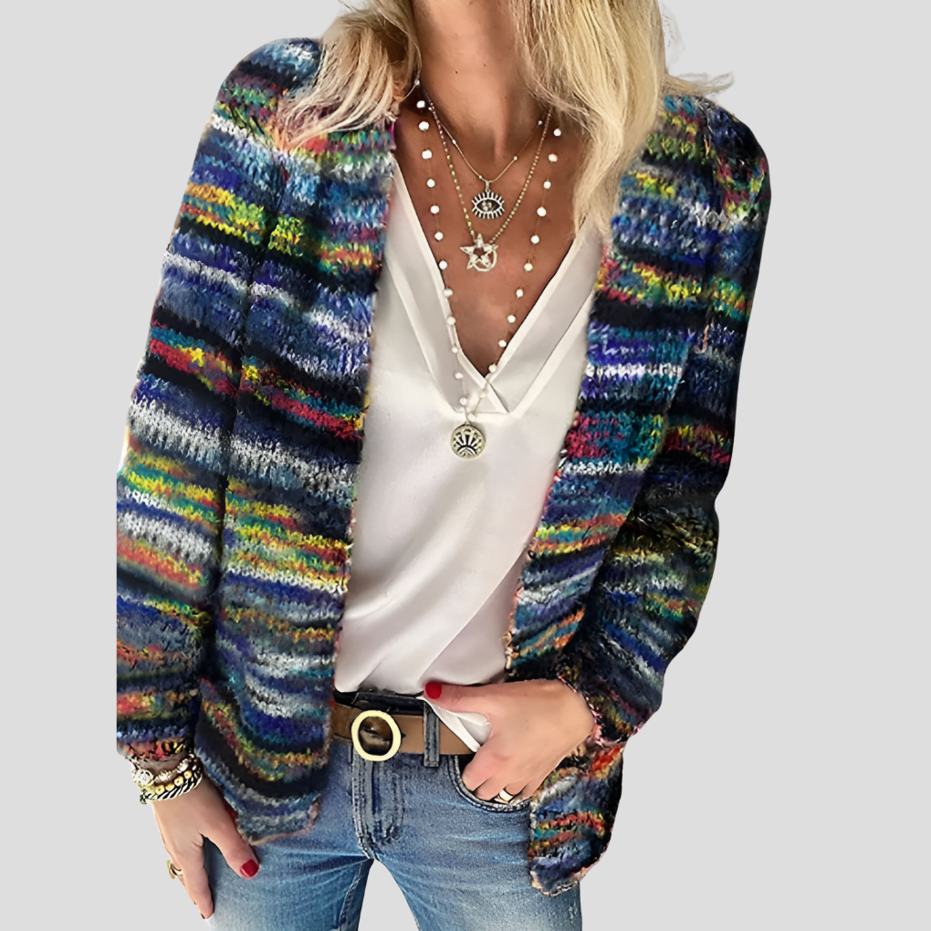 Cardigan coloré tricoté