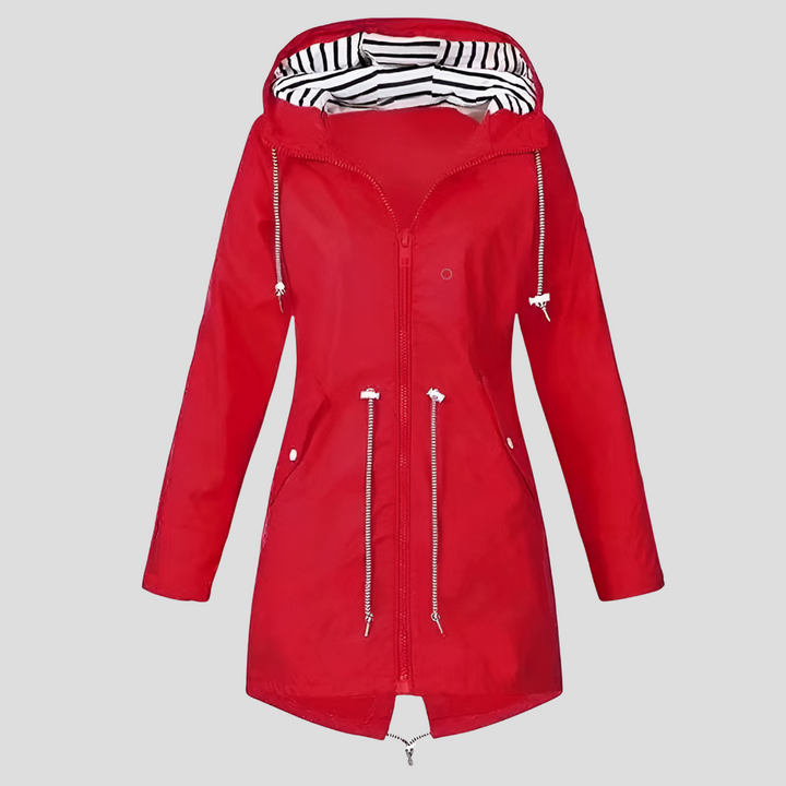 Veste imperméable à capuche pour femme