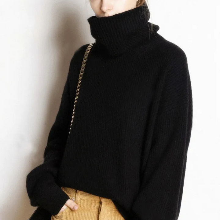 Pull col roulé oversize pour femme