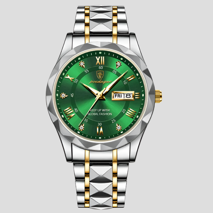 Montre de luxe en acier inoxydable pour homme, idéale au quotidien