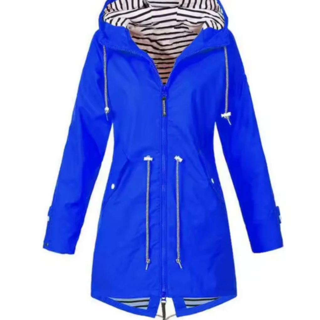 Veste imperméable à capuche pour femme
