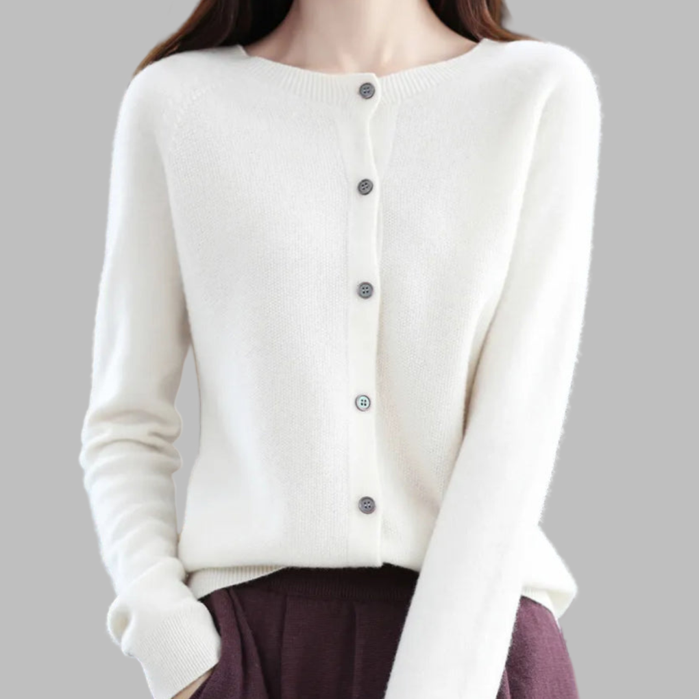 Cardigan à col rond pour femme