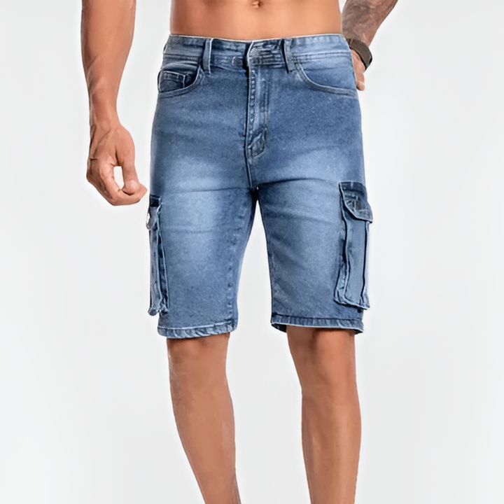 Short cargo en jean pour homme