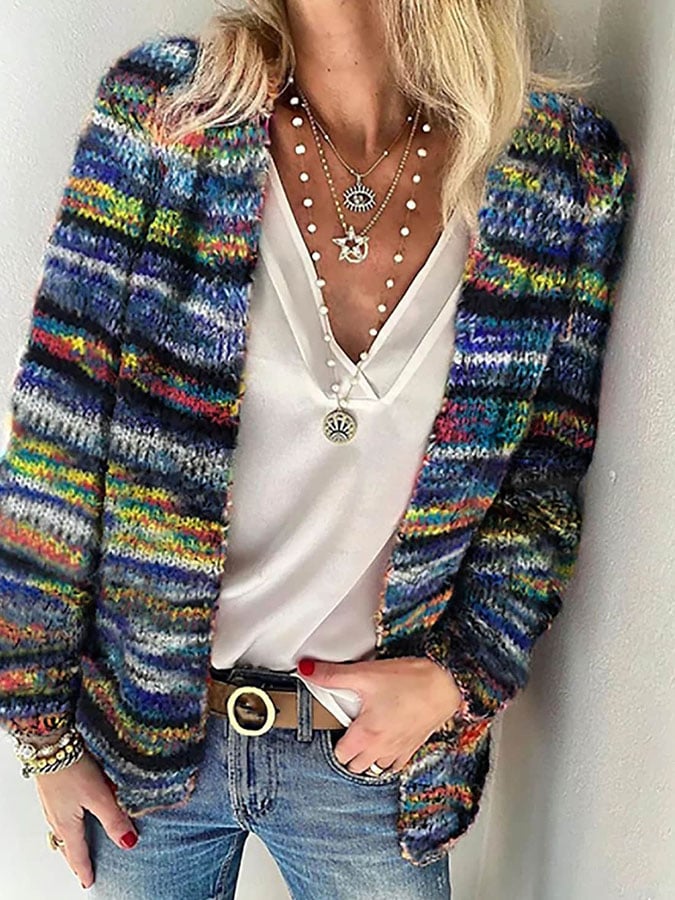 Lisa | Cardigan coloré en tricot pour femmes