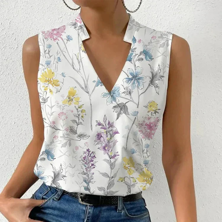 Haut chic sans manches pour femme