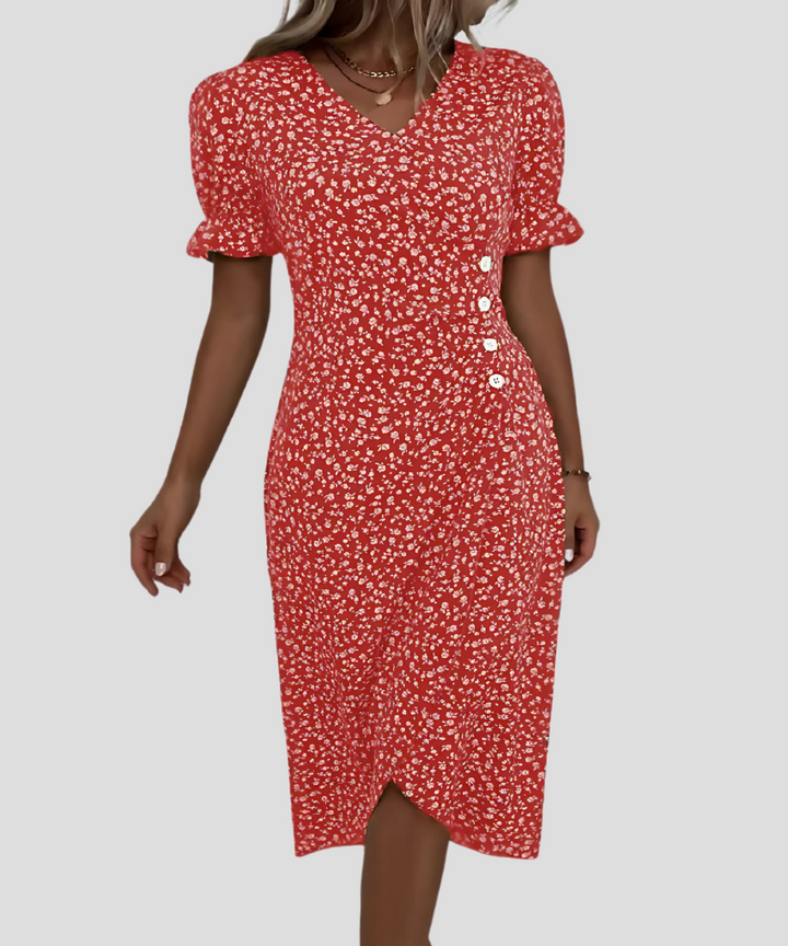 Robe midi fleurie élégante pour femme