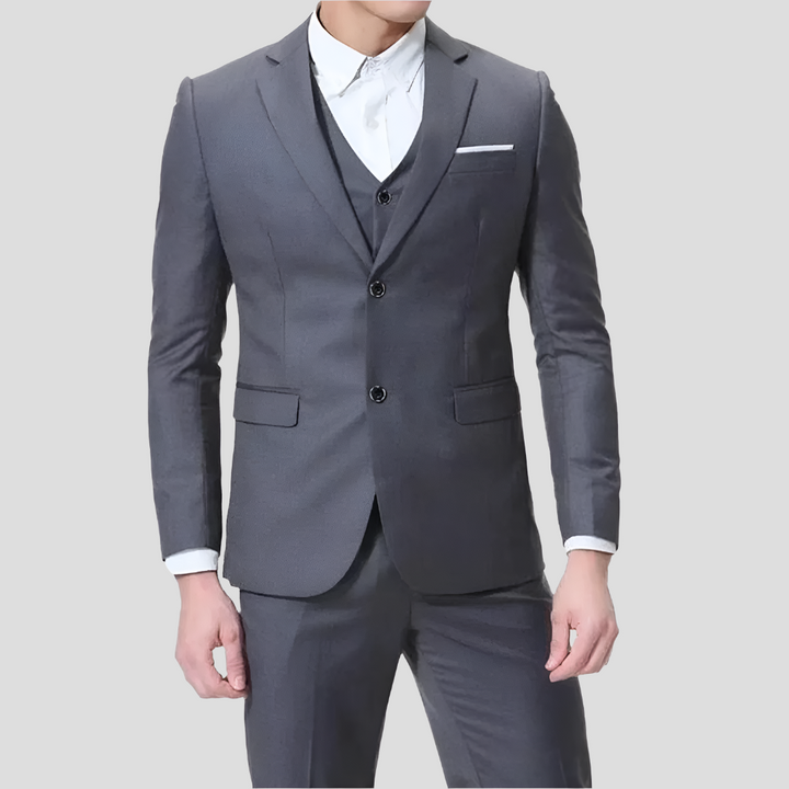 Costume trois pièces noir pour homme