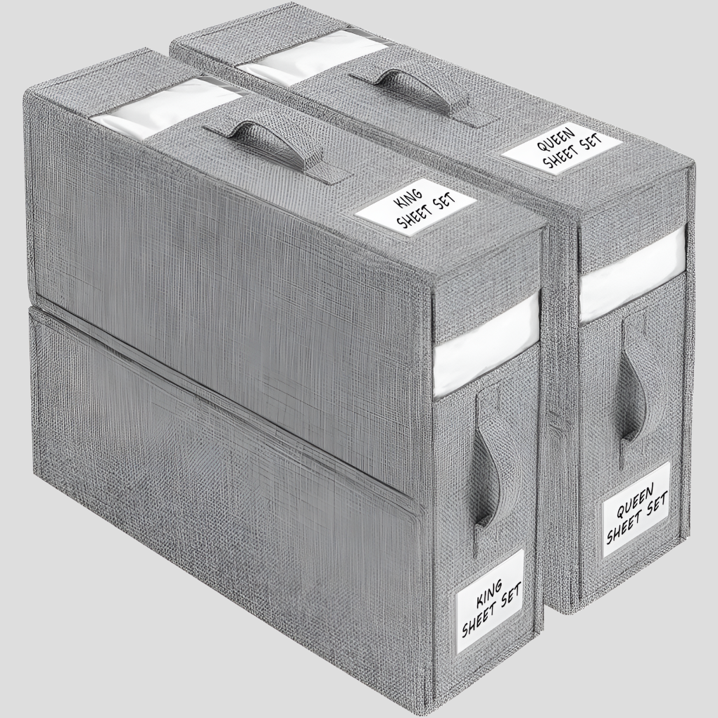 Boîte de rangement pliable pour draps de lit