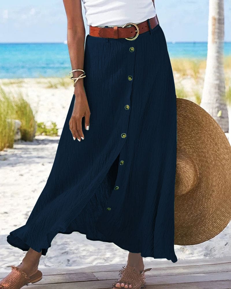 Jupe longue monochrome pour femmes