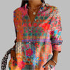 Chemise boutonnée fleurie pour femme