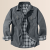 Veste à carreaux en flanelle vintage pour homme