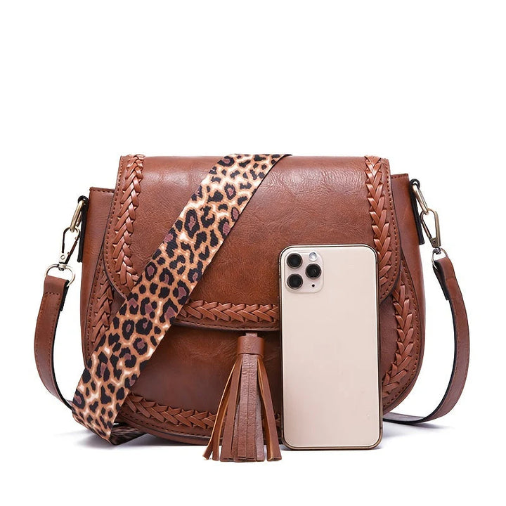 Remedios – Petit sac à bandoulière pour femme avec décoration à pompons