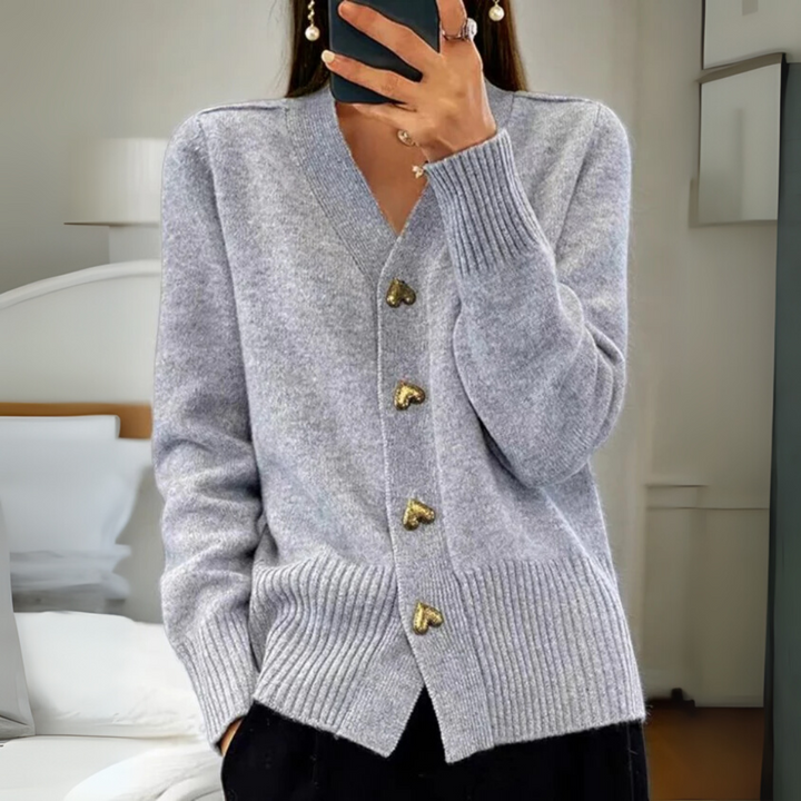 Cardigan chaud en tricot boutonné