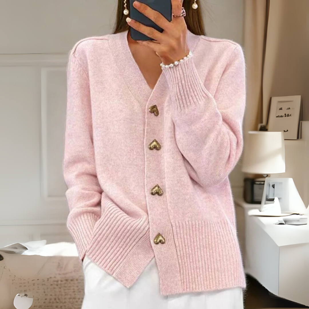 Cardigan chaud en tricot boutonné
